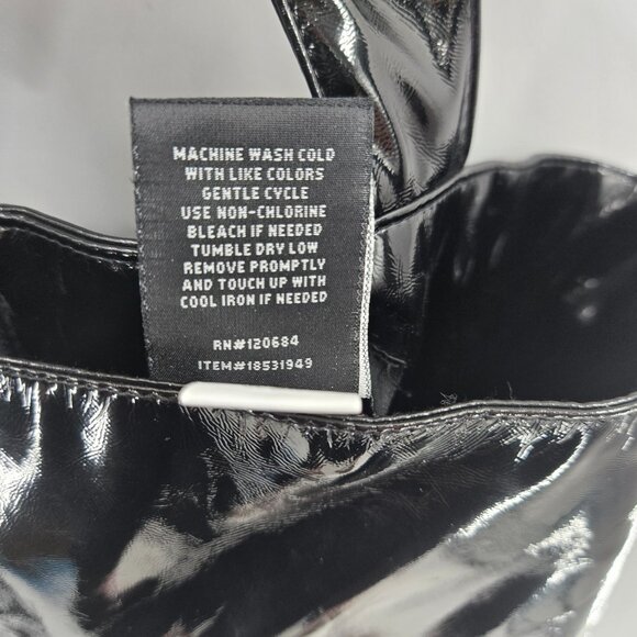 Social Collision Black Faux Leather Alt Goth Suspender Mini Skirt Small - Picture 9 of 10